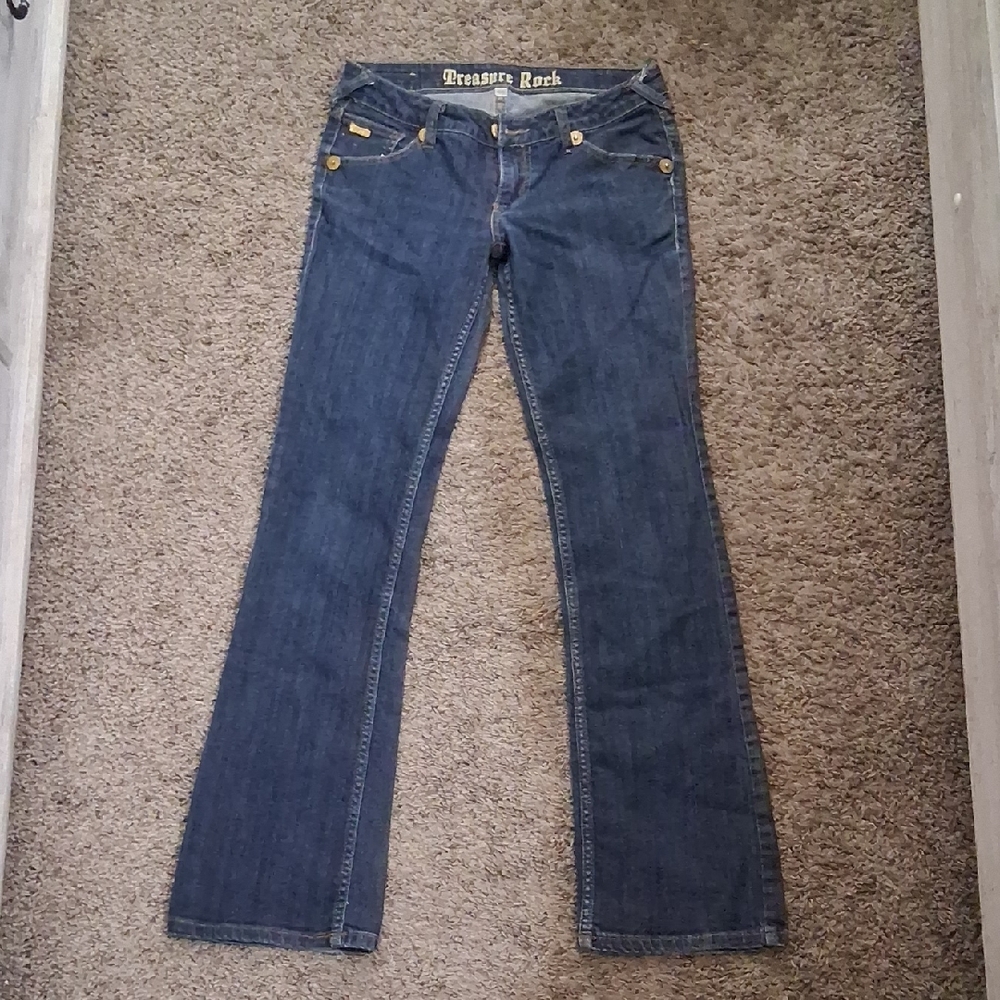 Blue Boot Cut Jeans with Classic Indigo Dye